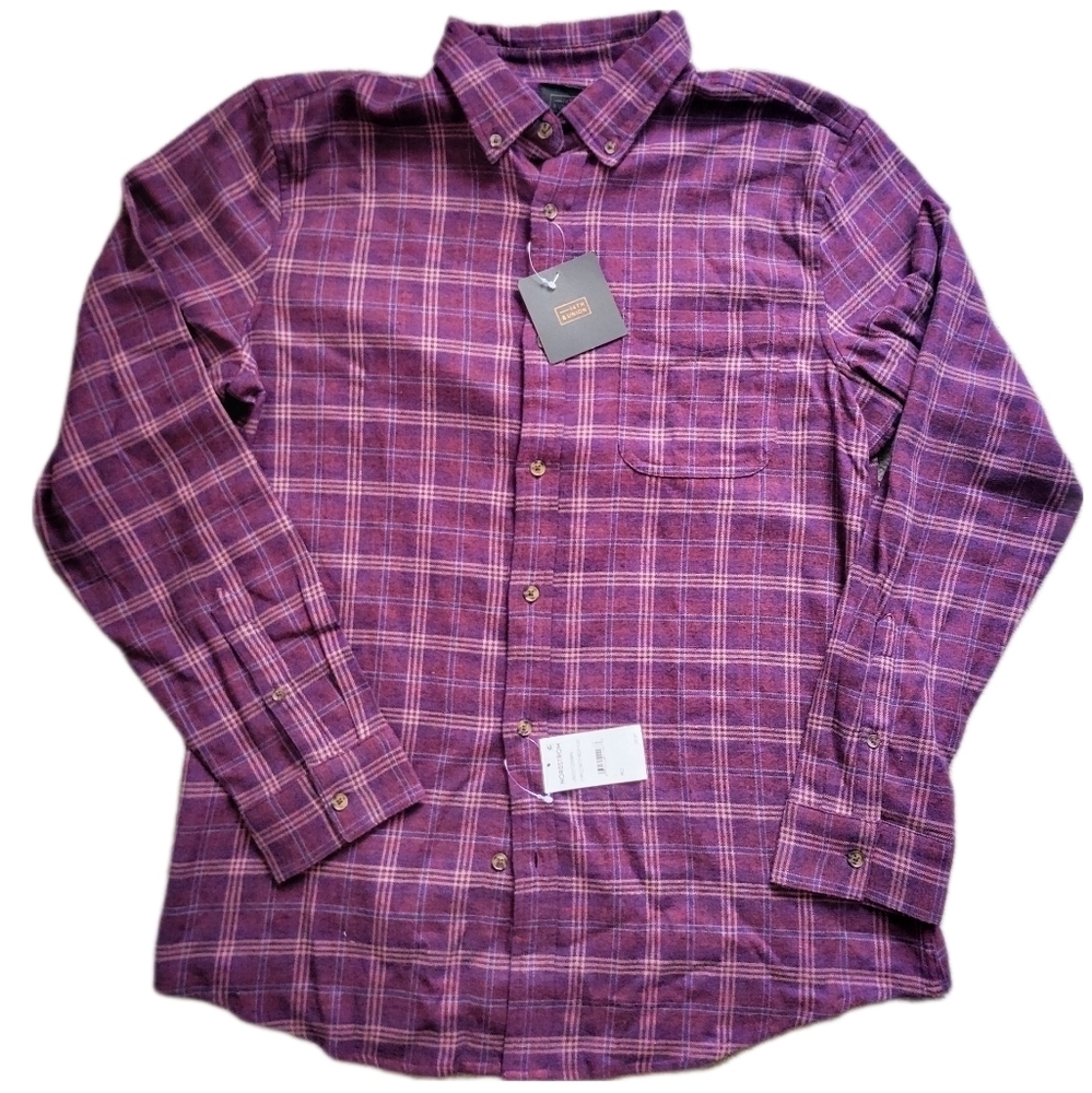 14th & Union // Men's Beck Plaid Flannel Shirt / L /  Purple ~ NWT